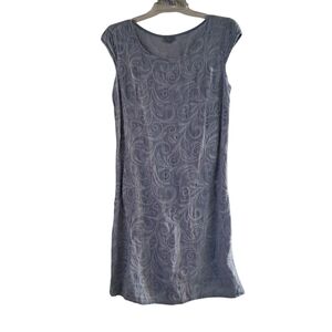 Lina Tomei Embroidered Linen Mini Sheath Dress